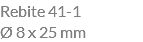 Rebite 41-1 Ø 8 x 25 mm