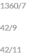 1360/7 42/9 42/11
